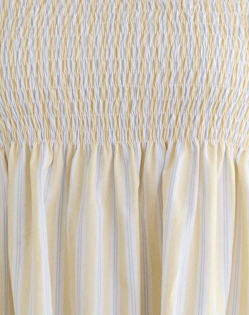 Zerah Top in Candy Stripe Yellow